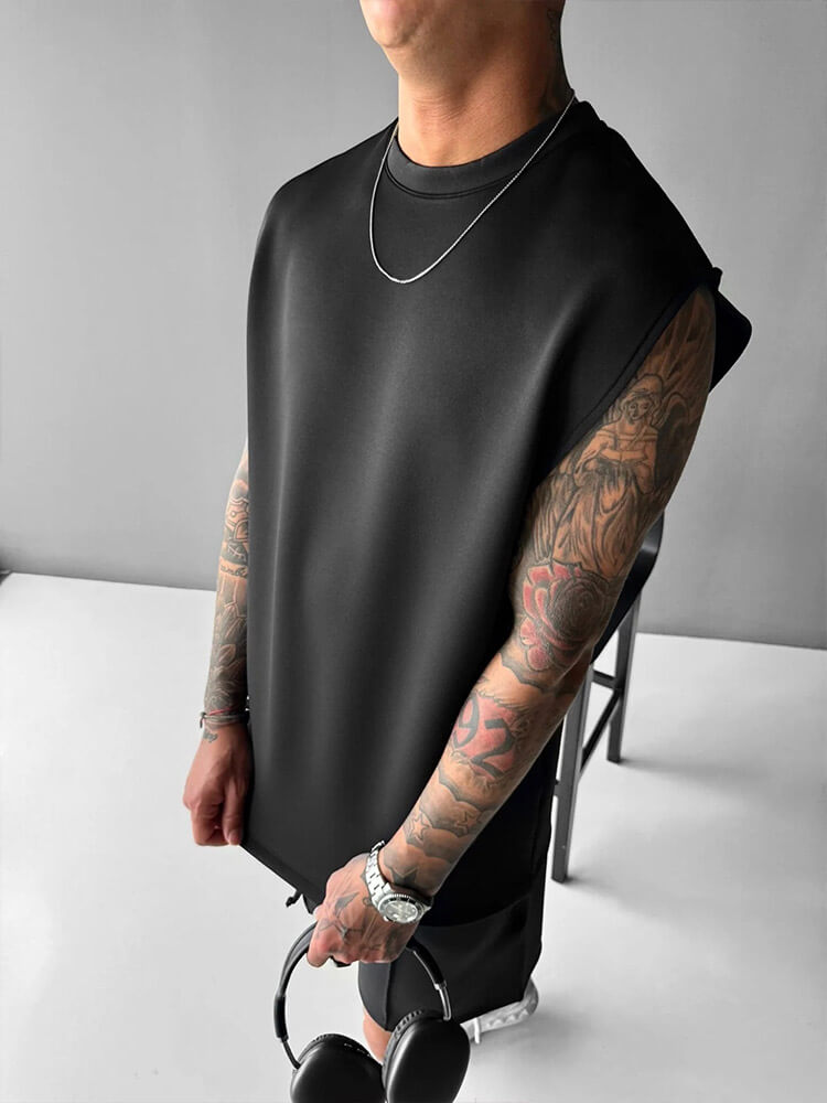 Men's Casual Sleeveless Vest Trousers Sports Suit