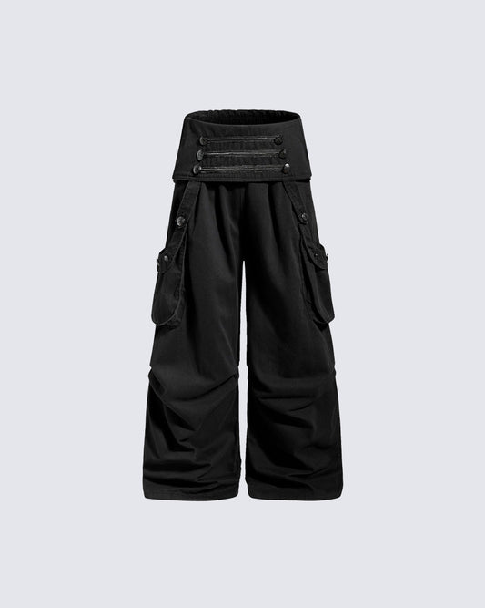 KIIKIO Vintage-Style Deconstructed Cargo Pants