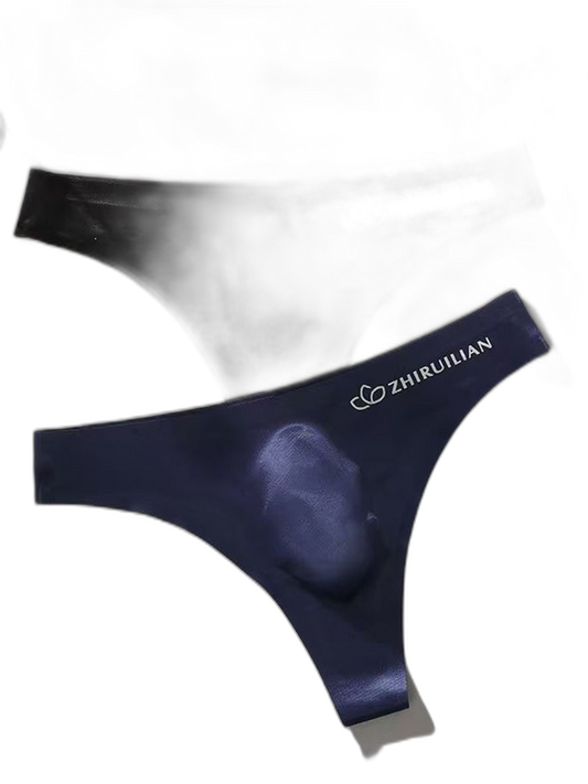 4-pack Men's Sexy Solid Color Letter Seamless Thong
