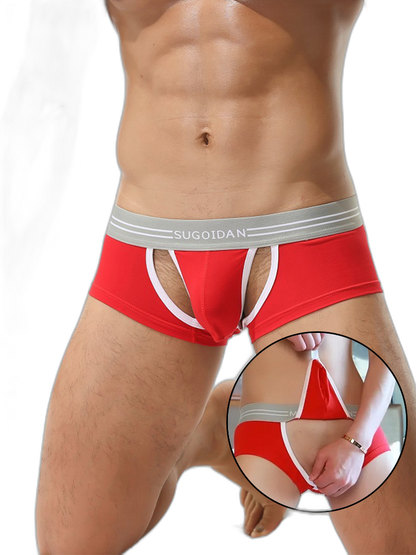3 Pack Men’s Sexy Cutout Trunks with Lift-up Pouch