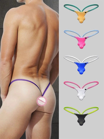 Men's Sexy U-Bulge Pouch Color-Block Jockstrap