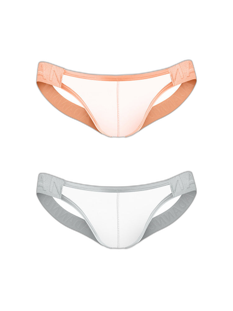 2 Pack Men's Sheer Elegance Comfy Waistband Stretch Fit Jockstrap