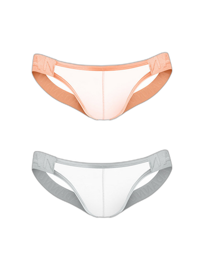 2 Pack Men's Sheer Elegance Comfy Waistband Stretch Fit Jockstrap