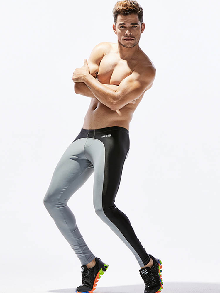 Men's Colorblock Tight Sports Yoga Pants