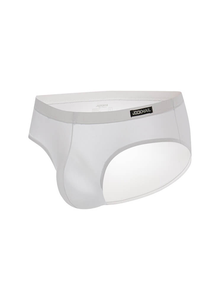 Men's Sexy Solid Color Ultra-Thin Ice Silk Briefs