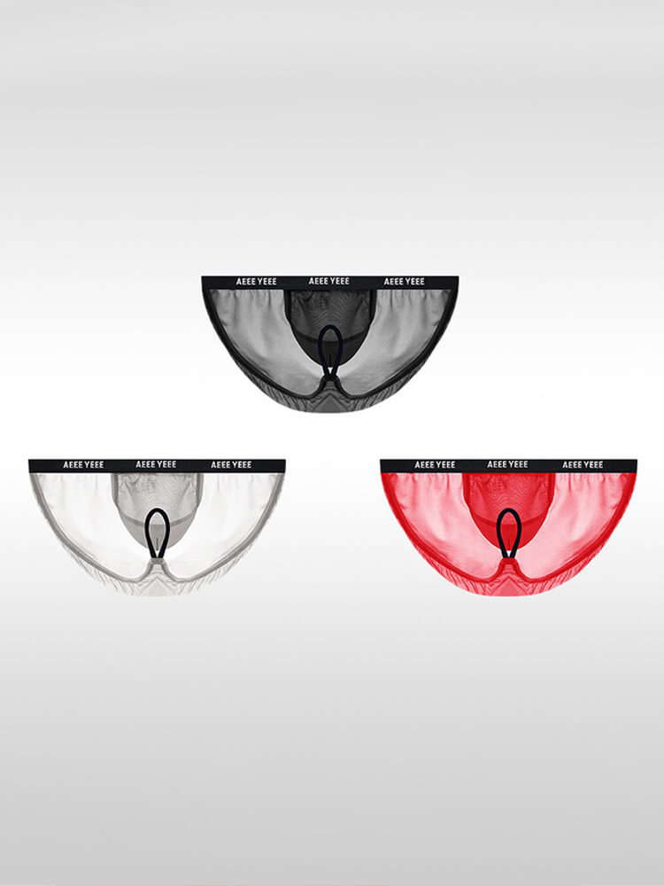 Men's Sexy Thin Sheer Scrotal Support & Lifting Briefs
