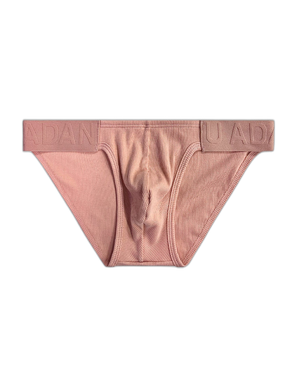 2 Pack Men's Low-Rise High-Cut Ribbed Cotton Bikini