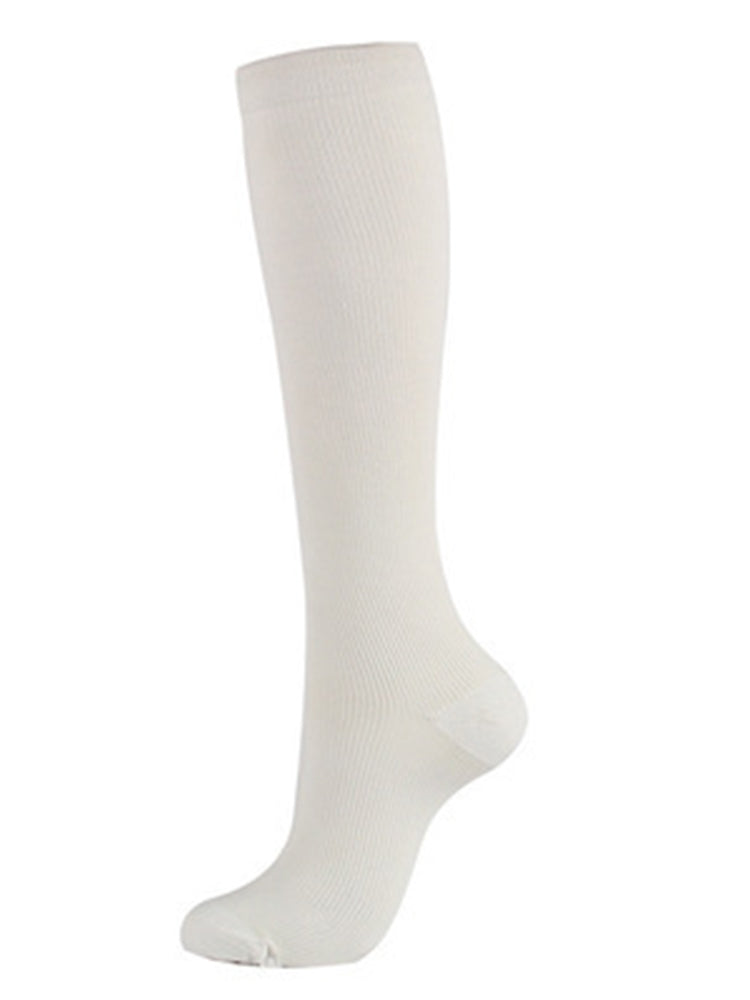 Striped White Crew Sports Socks