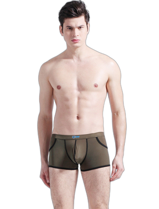 3 Pack Men's Long Leg Boxer Briefs Made of Ultra-Thin Ice Silk with Anti-Wear Elastic
