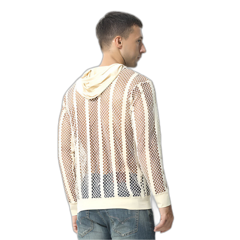 Mesh Long Sleeve Hoodie