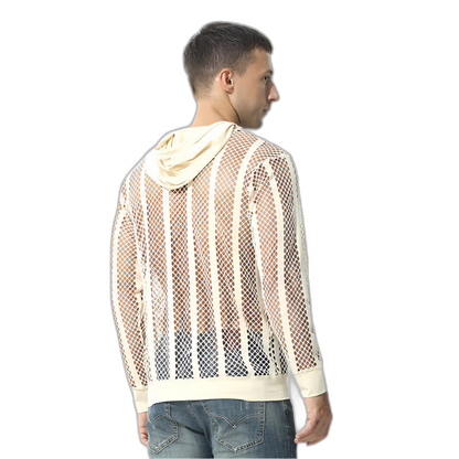 Mesh Long Sleeve Hoodie