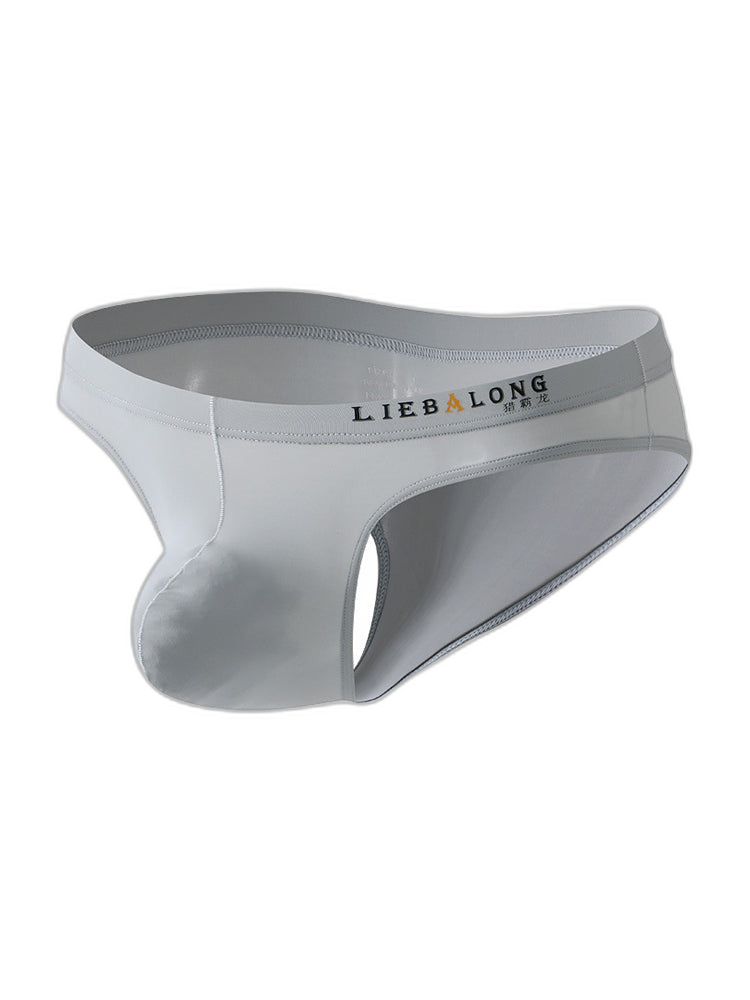 4 Pack Men's Ice Silk Low-Rise Big Pouch Sexy Comfortable Bikini