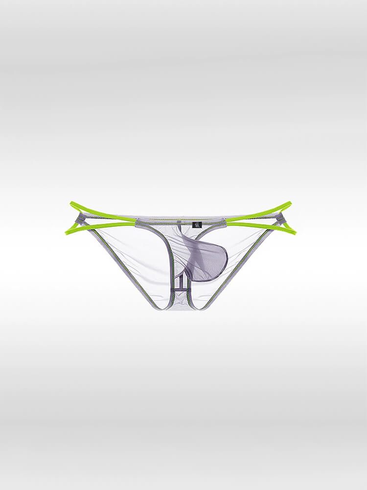 Men's Ultra-Thin See-Through Thin Belt Briefs