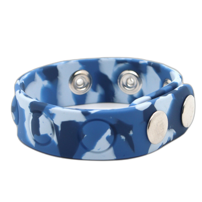 ruff GEAR Silicone Snap Adjustable Cock Ring Camo Blue