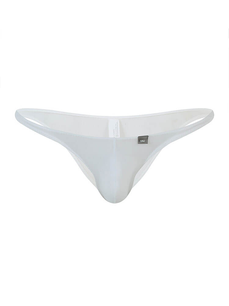 Men's Sexy Semi-Covering Low-Rise Ice Silk Briefs