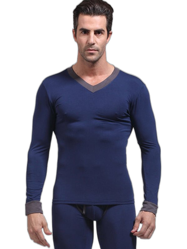 Mens Base Layers V-Neck Thermal Shirt