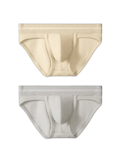 2 Pack Men's Waffle-Knit Cotton Separable Scrotum Support Briefs
