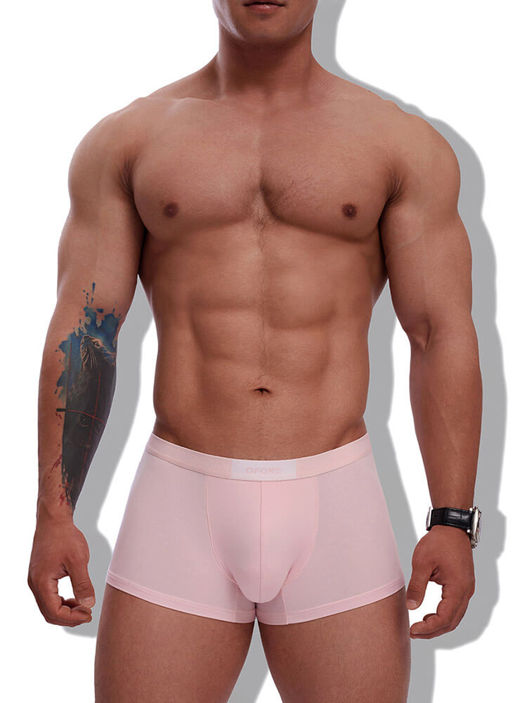 Men's Dopamine Candy Color Elastic Trunks