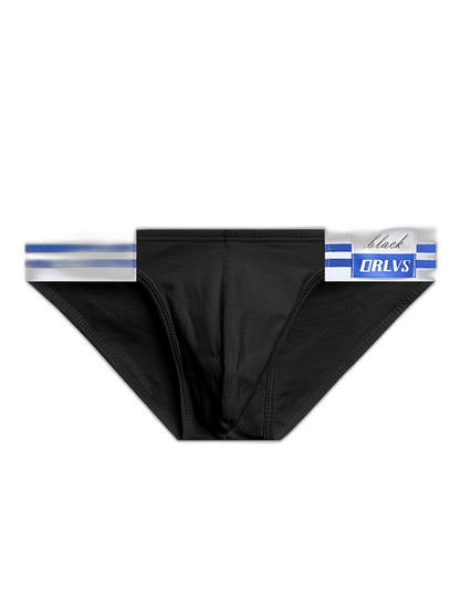 2-pack Men's High-cut Cotton Navy Striped Stretch Briefs