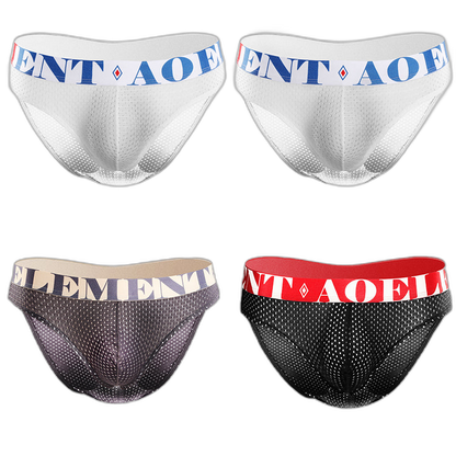 4 Pack Men's Cool Down U Convex Pouch Briefs