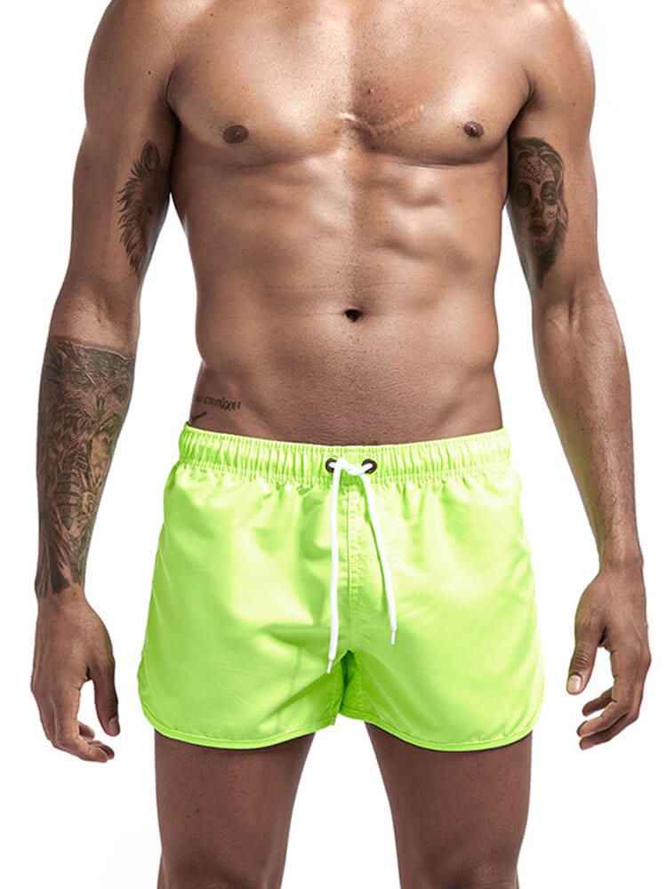 Men's Casual Athletic Drawstring Beach Shorts