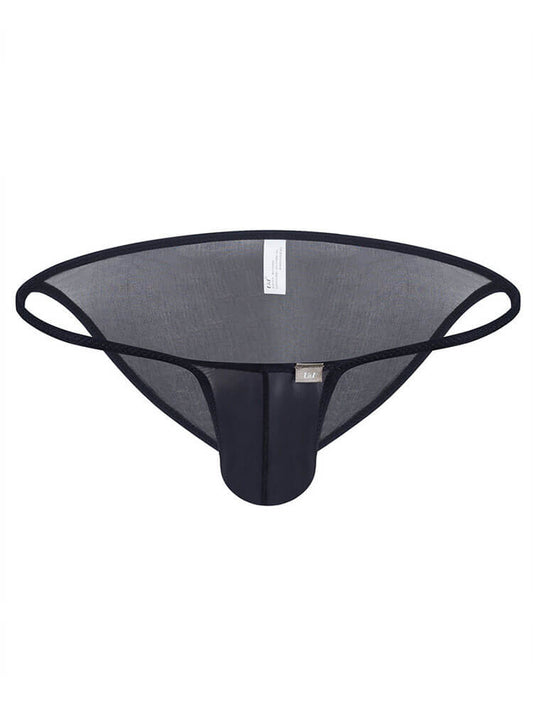 Men's Sexy Slightly Sheer Ice Silk Low-Rise Briefs