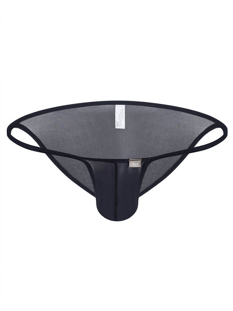 Men's Sexy Slightly Sheer Ice Silk Low-Rise Briefs