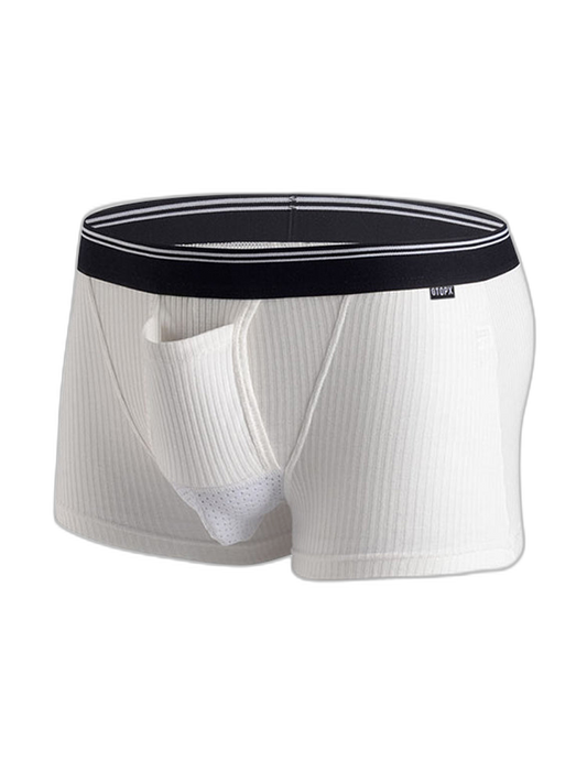 Solid Color Divided Pocket Trunks for Men