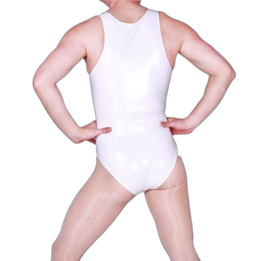 Men's Glossy Tank Top Skinny Bodysuit