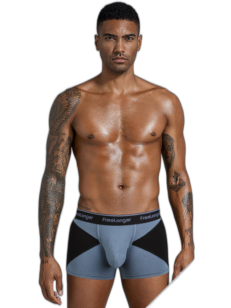 FreeLonger Men’s U convex Separate Support Pouch Trunks