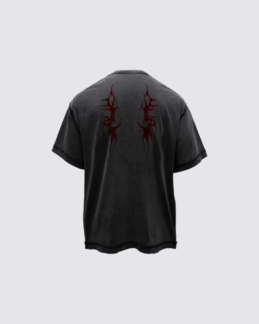 Gothic Angel Graphic Oversized T-shirt