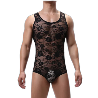 Lace Flower One Piece Bodysuit
