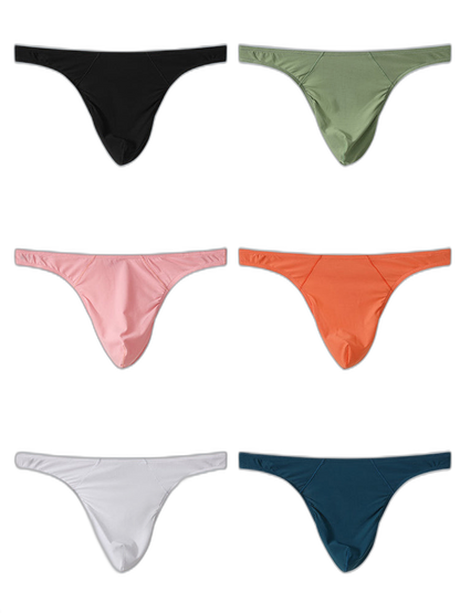 3 Pack Men's Low-Rise Performance Thong - Breathable Mesh & Smooth Fabric