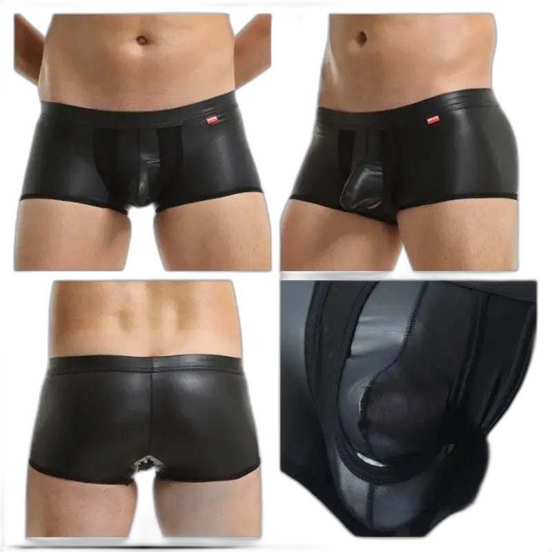 Kinky Transparent Leather Boxers