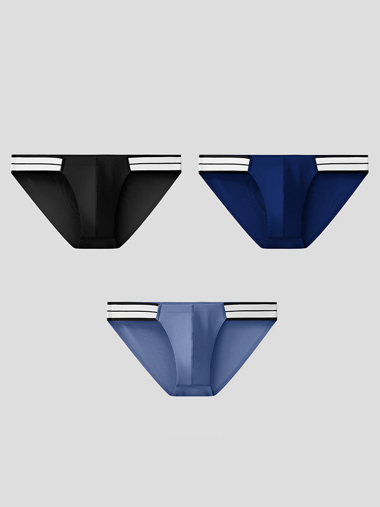 3 Pack Men’s Breathable Ice-Touch Athletic Briefs