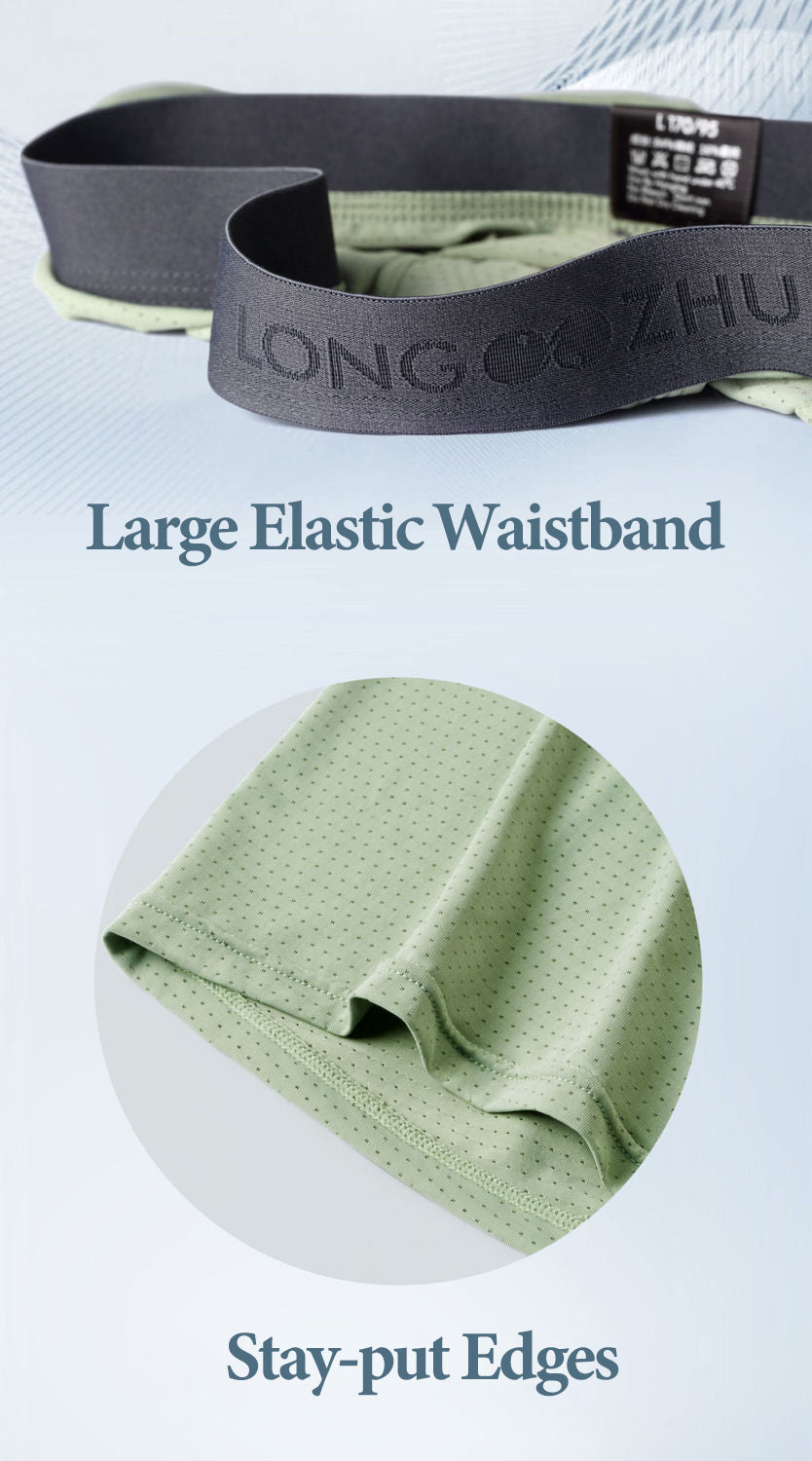 Men's Cooling Separate Pouch Boxer Briefs Dual Pouch Underwear