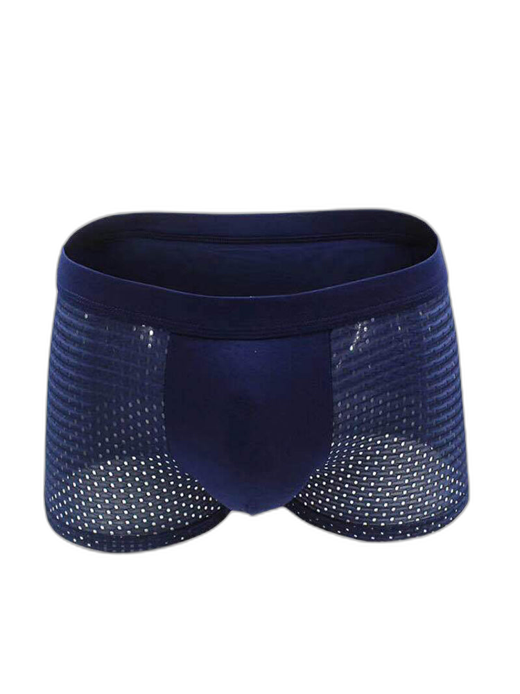 4 Pack Men’s Breathable Mesh Trunks with Antibacterial Fabric