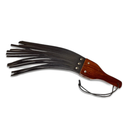 Prowler RED Leather & Wood Fringe Paddle