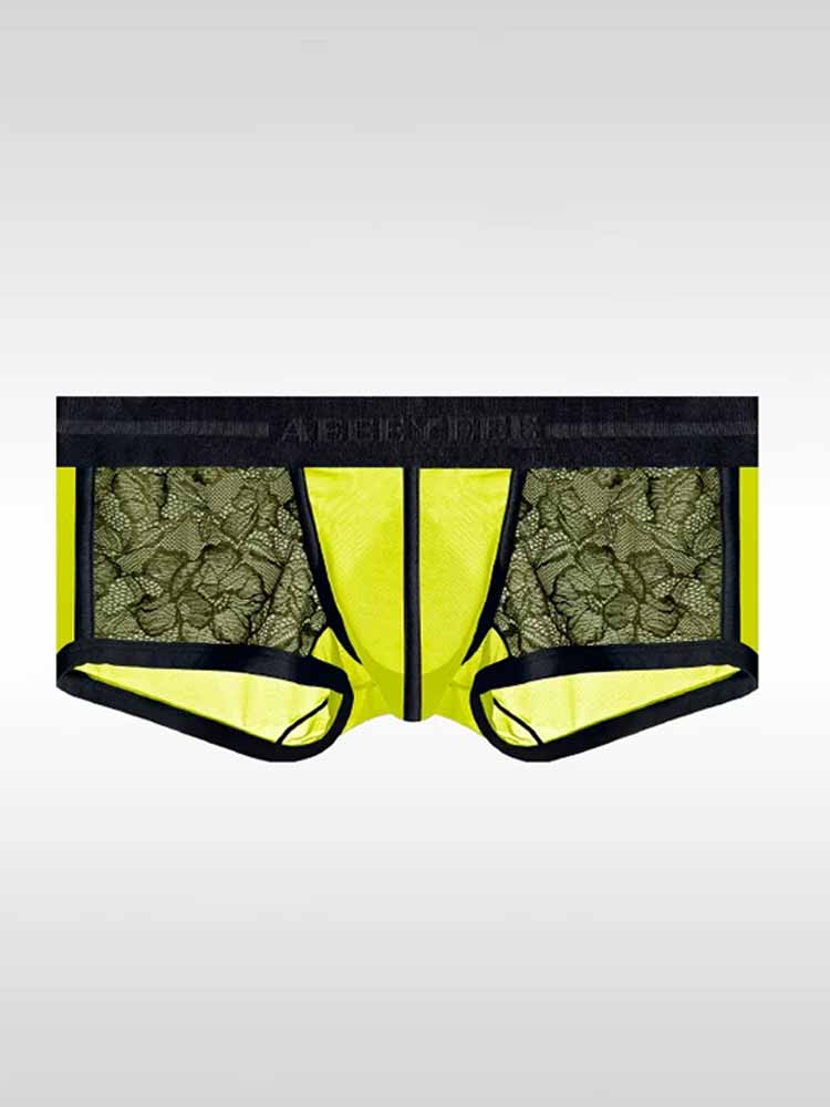 Men's Ice Silk Lace Sexy Sheer Ultra-Thin Trunks