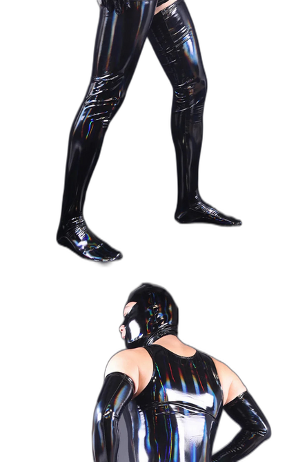 Men's Sexy Latex Corset Bodysuit Outfit