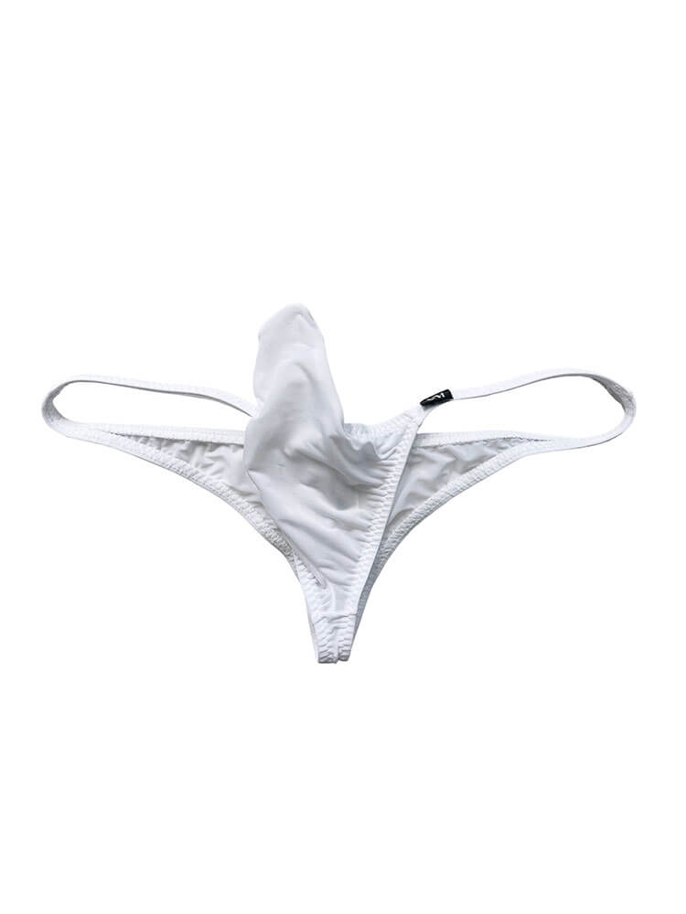 Men's Sexy Ice Silk Upward-Curving Pouch Thong