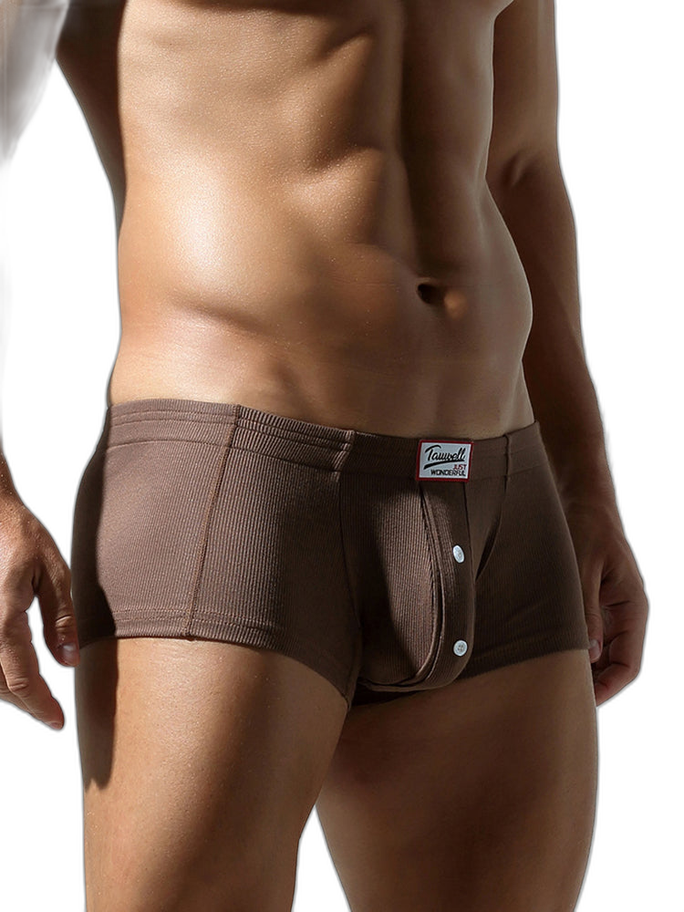 2 Pack Men's Soft Solid Color Simple Comfortable Breathable Trunks