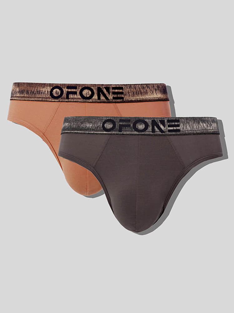 Men's Letter Belt Solid Color Sexy Modal Briefs