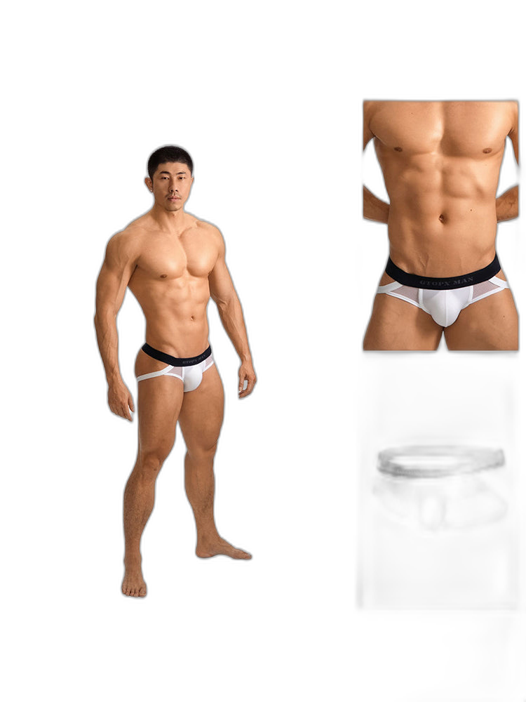 2 Pack Men's Low-Rise Ice Silk Breathable Mesh Jockstrap