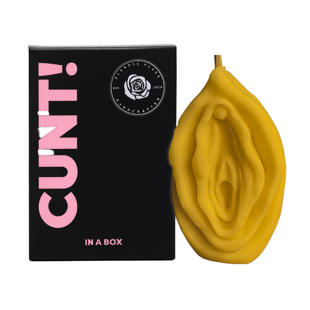 Cunt in a Box | Pumpkin Spice Pussy | Orange Candle image 0