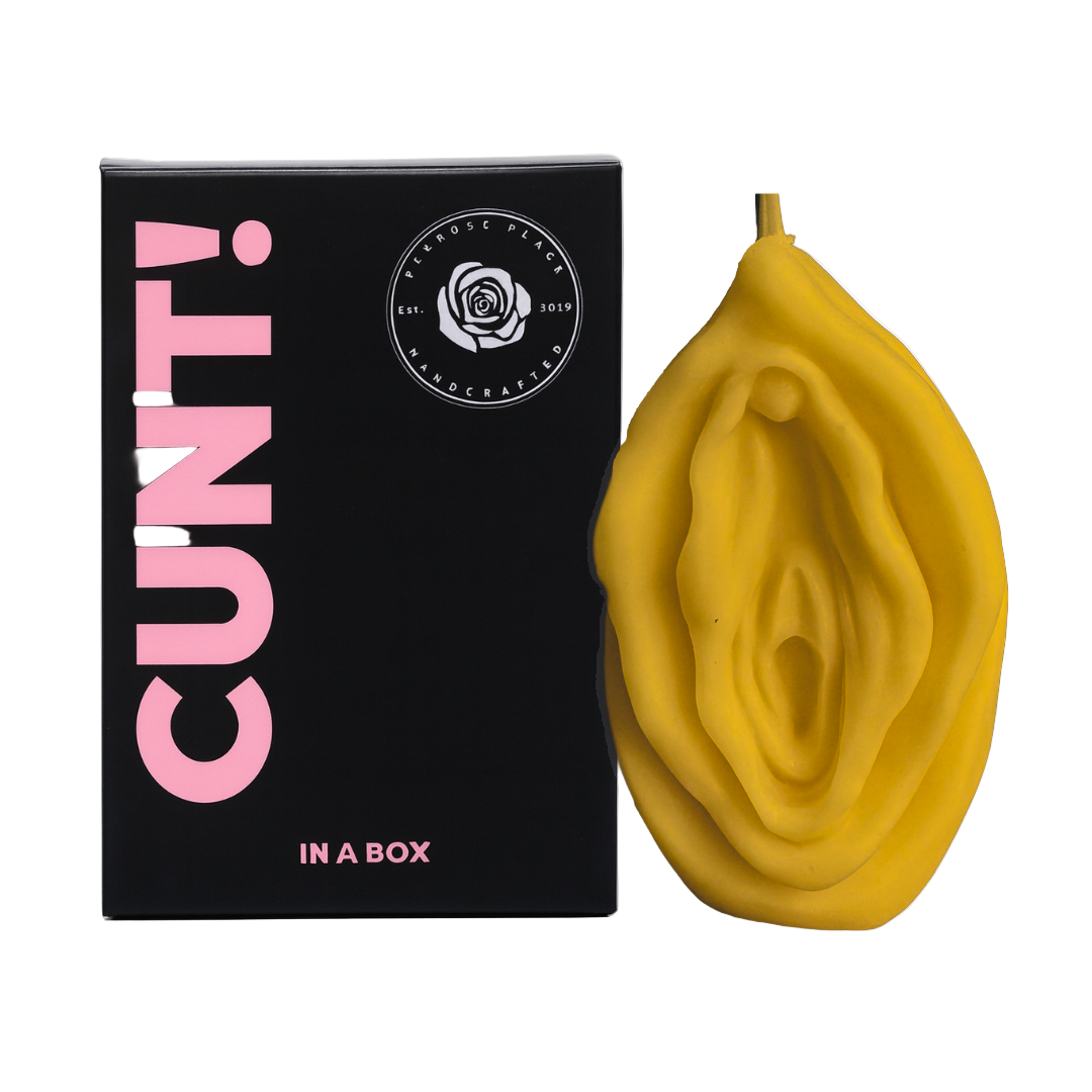 Cunt in a Box | Pumpkin Spice Pussy | Orange Candle image 0