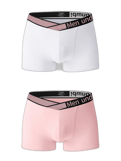 2 Pack Men's Modal Breathable U-Pouch Trunks