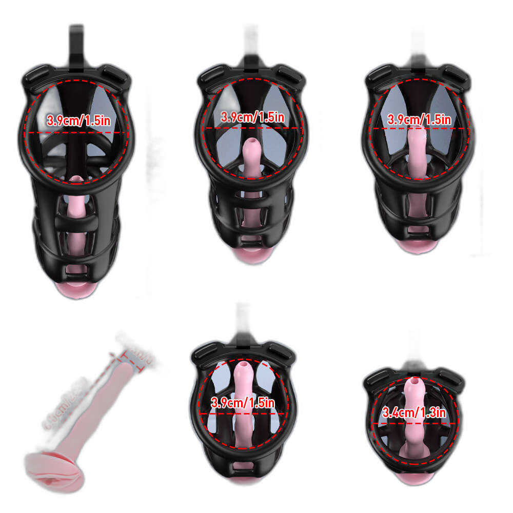 Cosmas - Male Chastity Device - Cock Cage - Chastity Cage With Catheter
