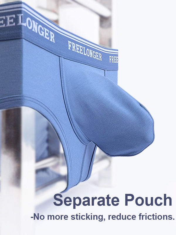 FreeLonger Men's Big Pouch Microfiber Breathable Trunks