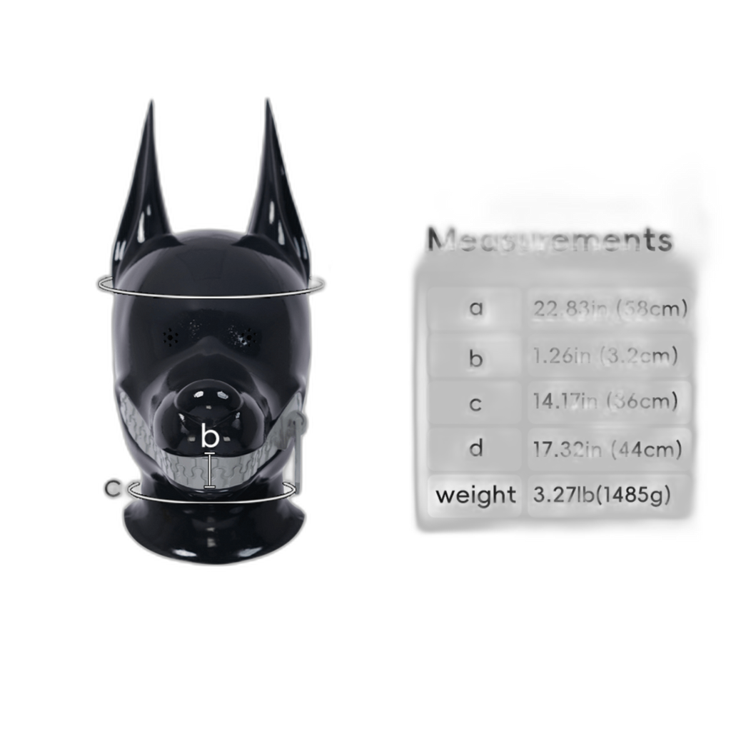 Furrjoi Zipper Dog Hood Black Perforated Eyes